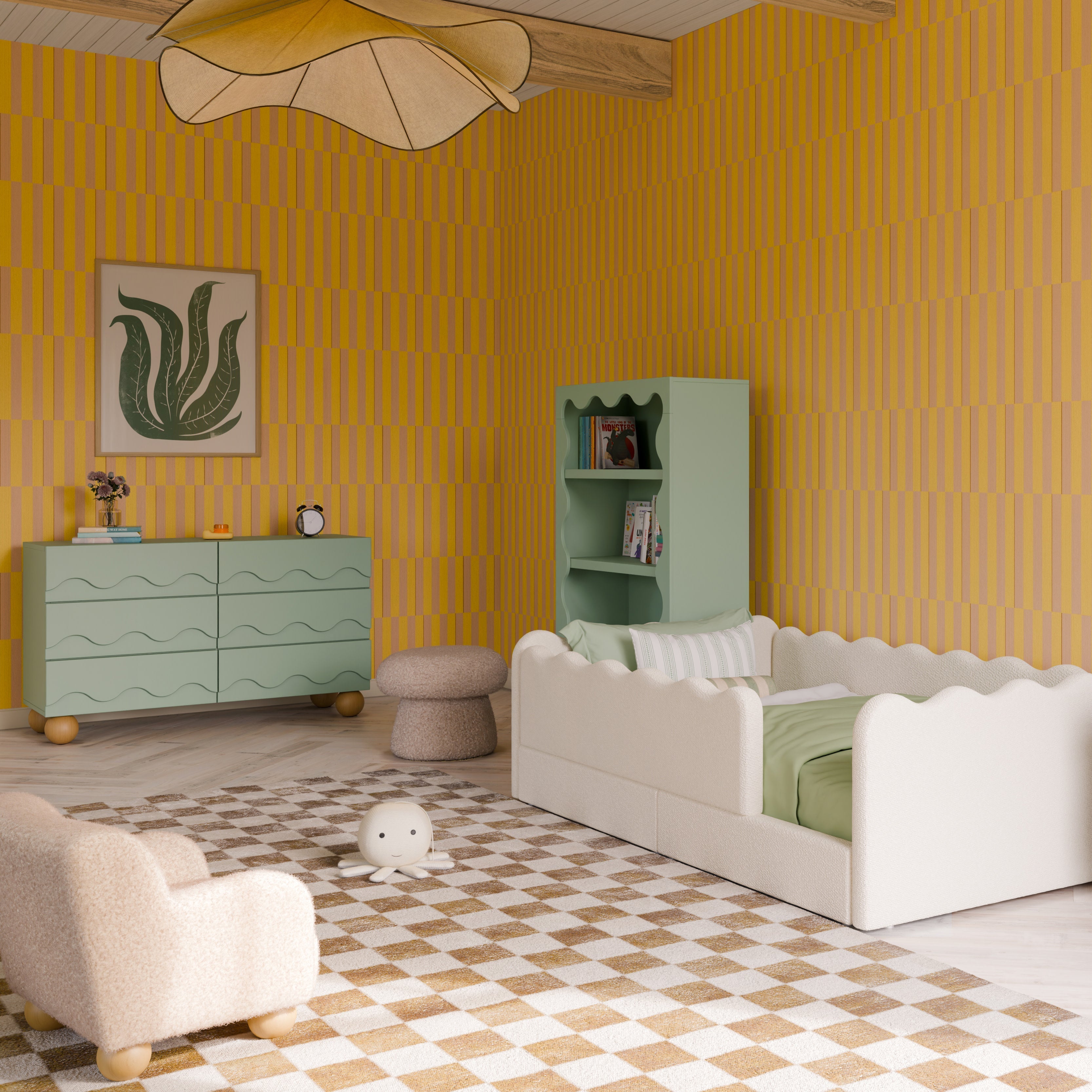 Babyletto Lido Wave 6-Drawer Wide Dresser (56")