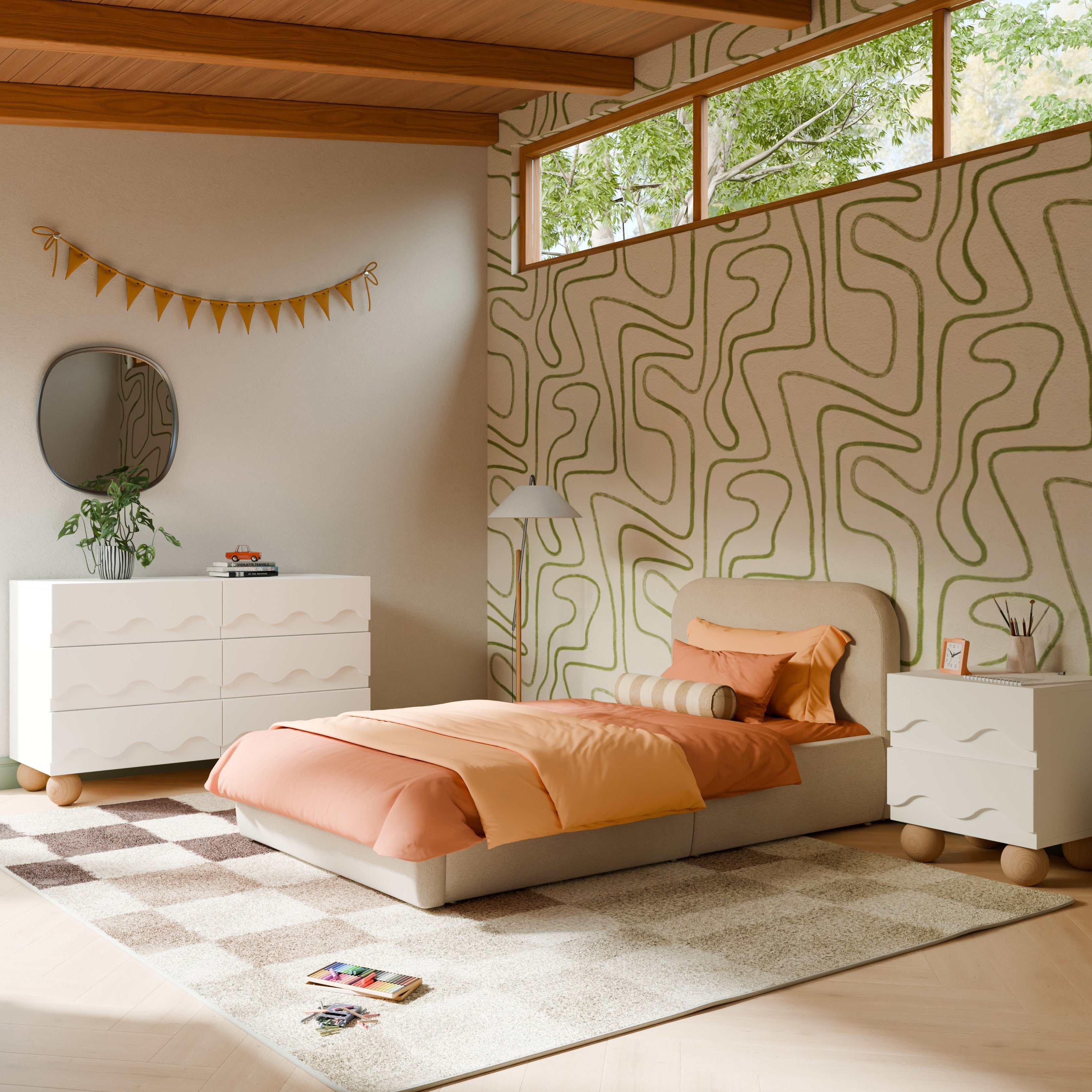 Babyletto Lido Wave 6-Drawer Wide Dresser (56")