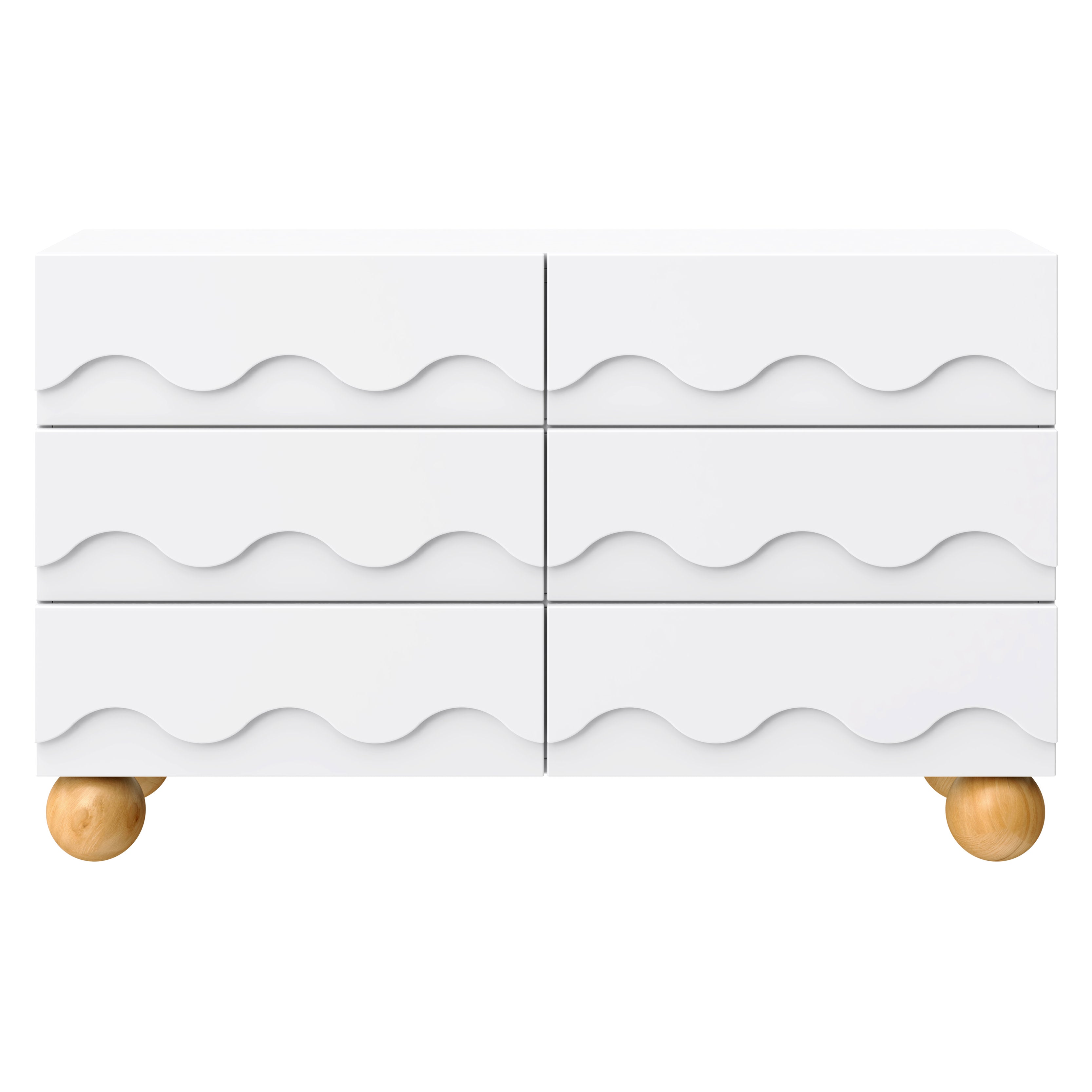 Babyletto Lido Wave 6-Drawer Wide Dresser (56")