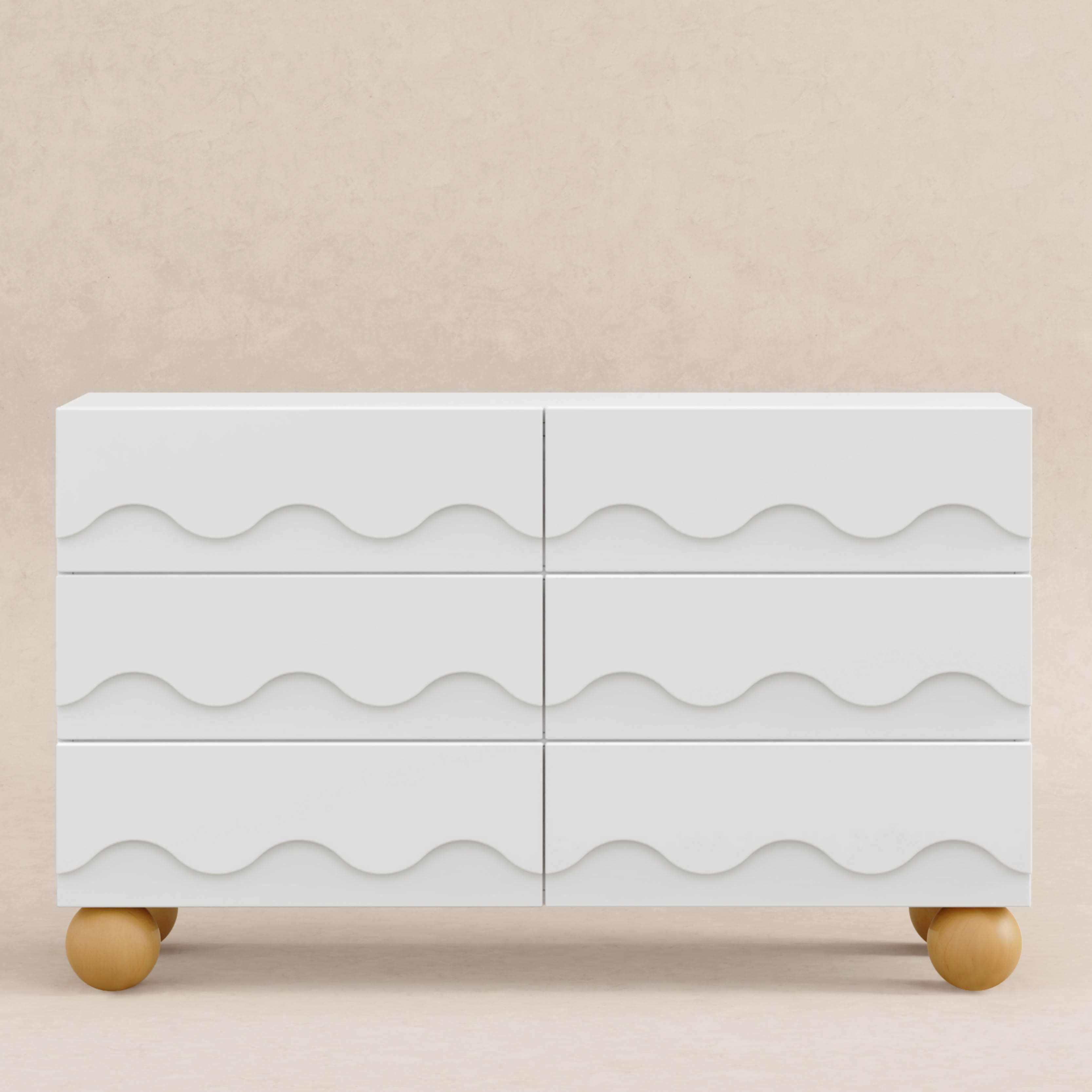 Babyletto Lido Wave 6-Drawer Wide Dresser (56")