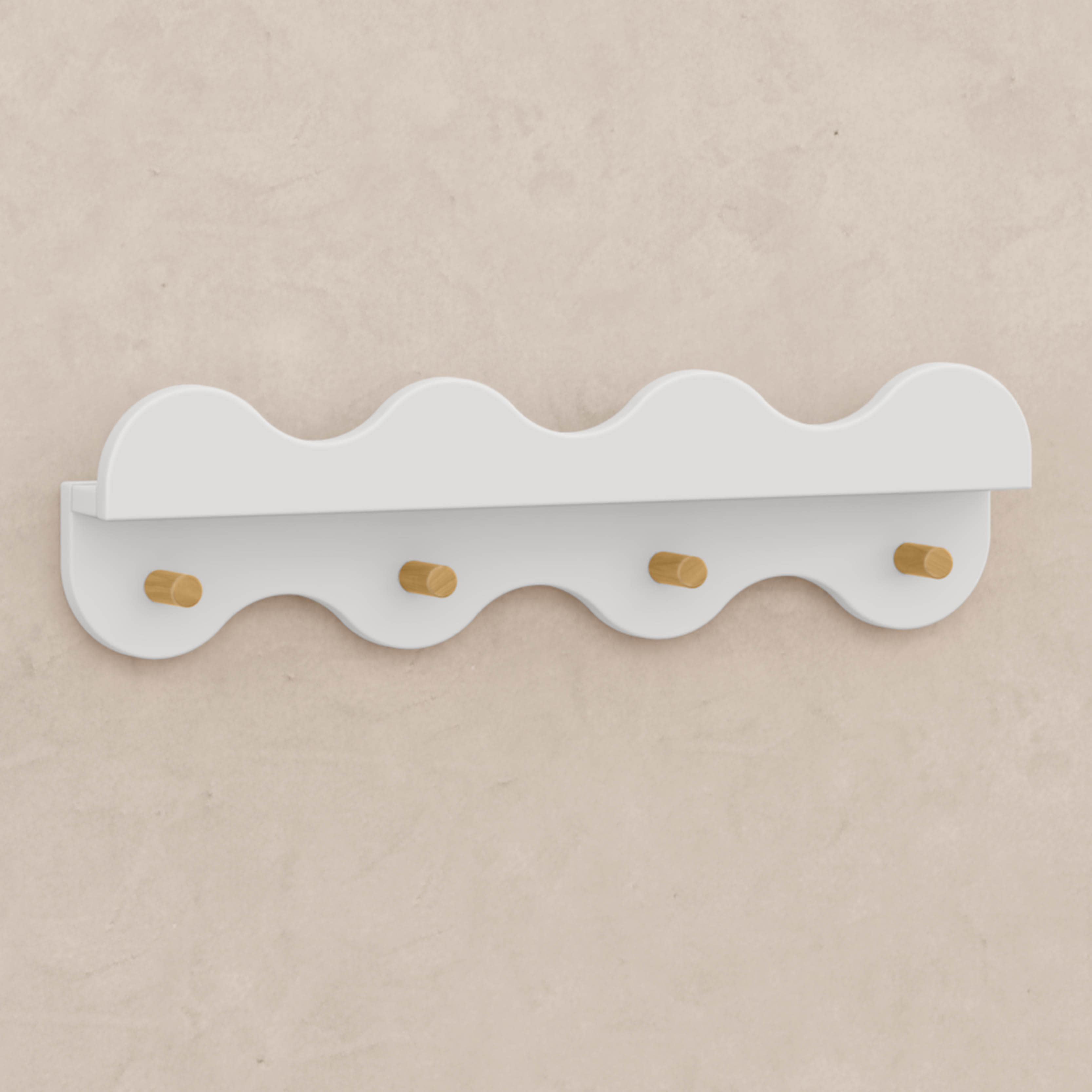 Babyletto Lido Wave Bookshelf with Hooks