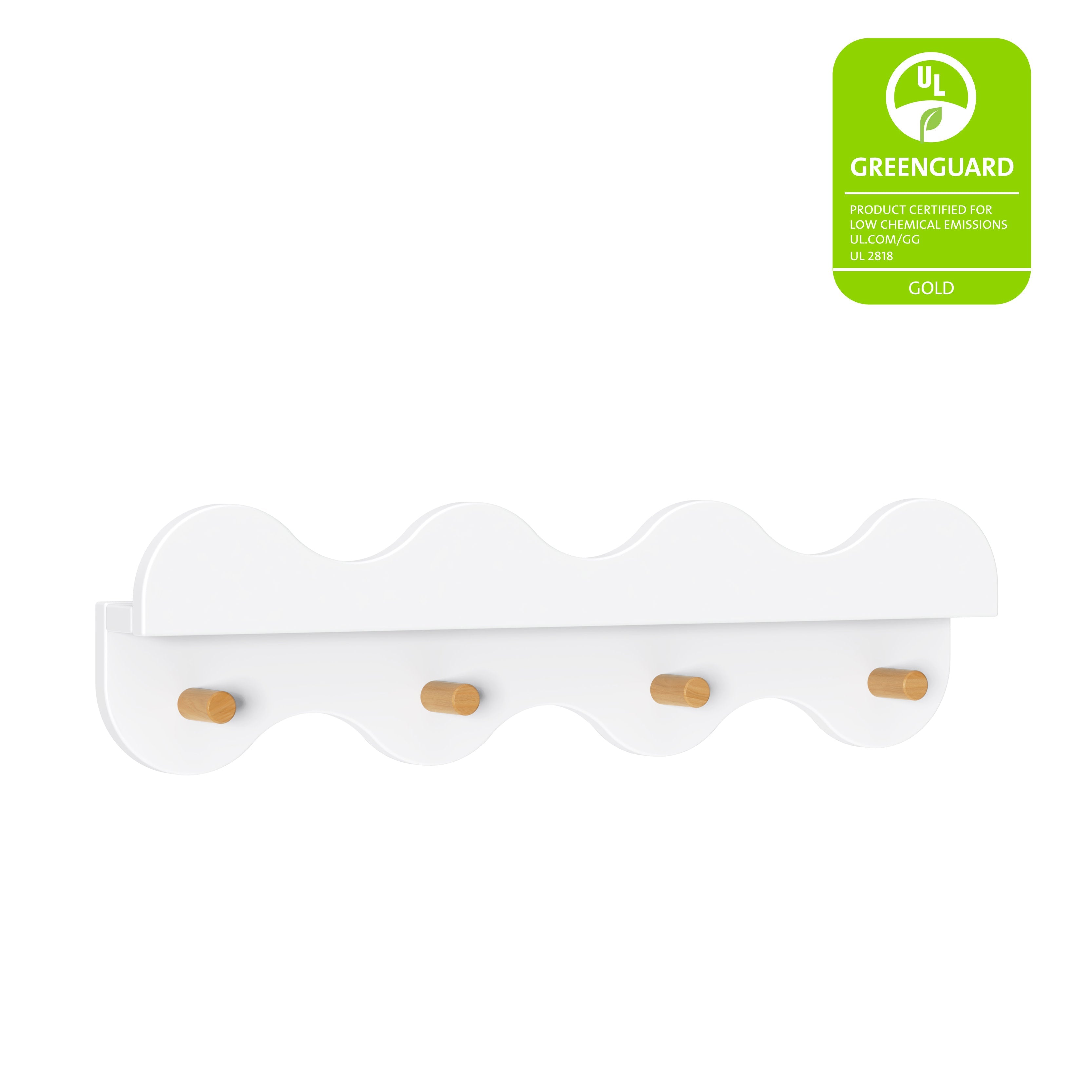 Babyletto Lido Wave Bookshelf with Hooks