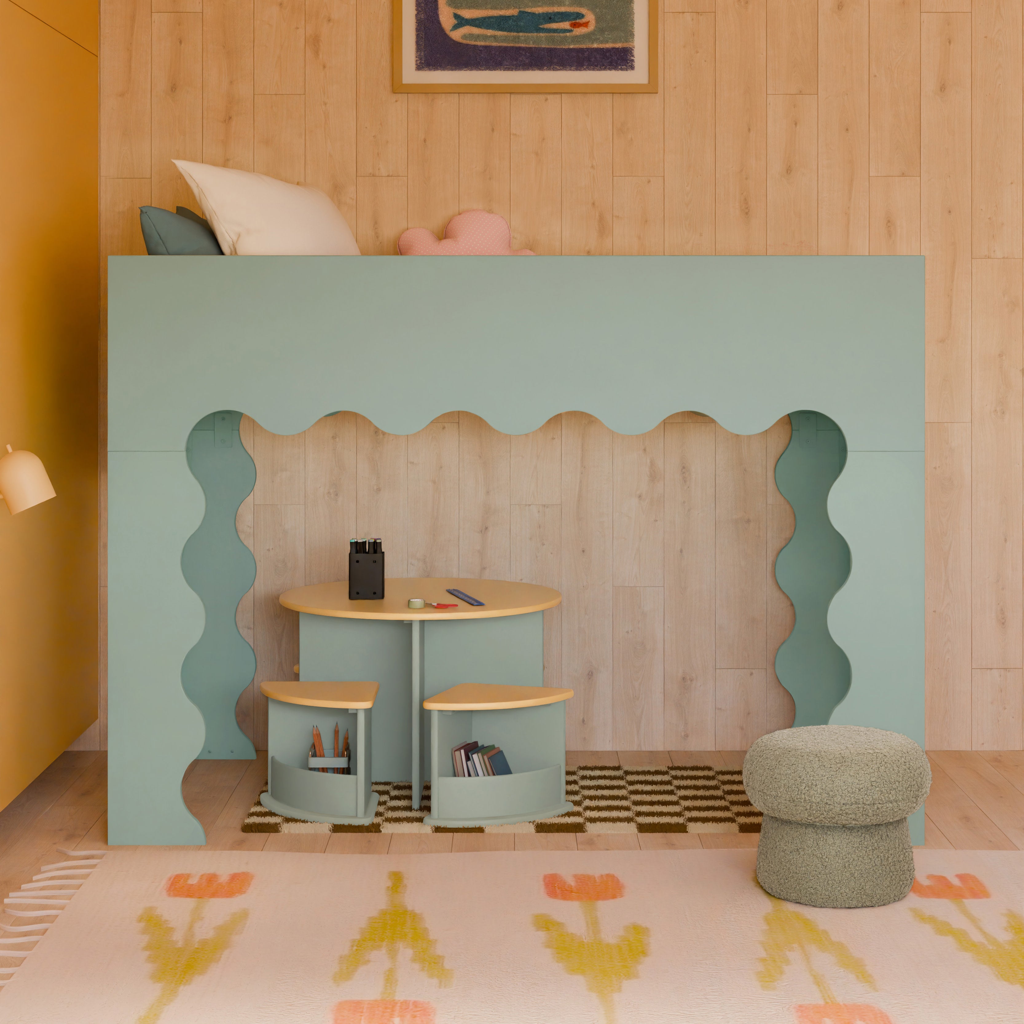 Babyletto Lido Wave Convertible Low Loft Twin Bed