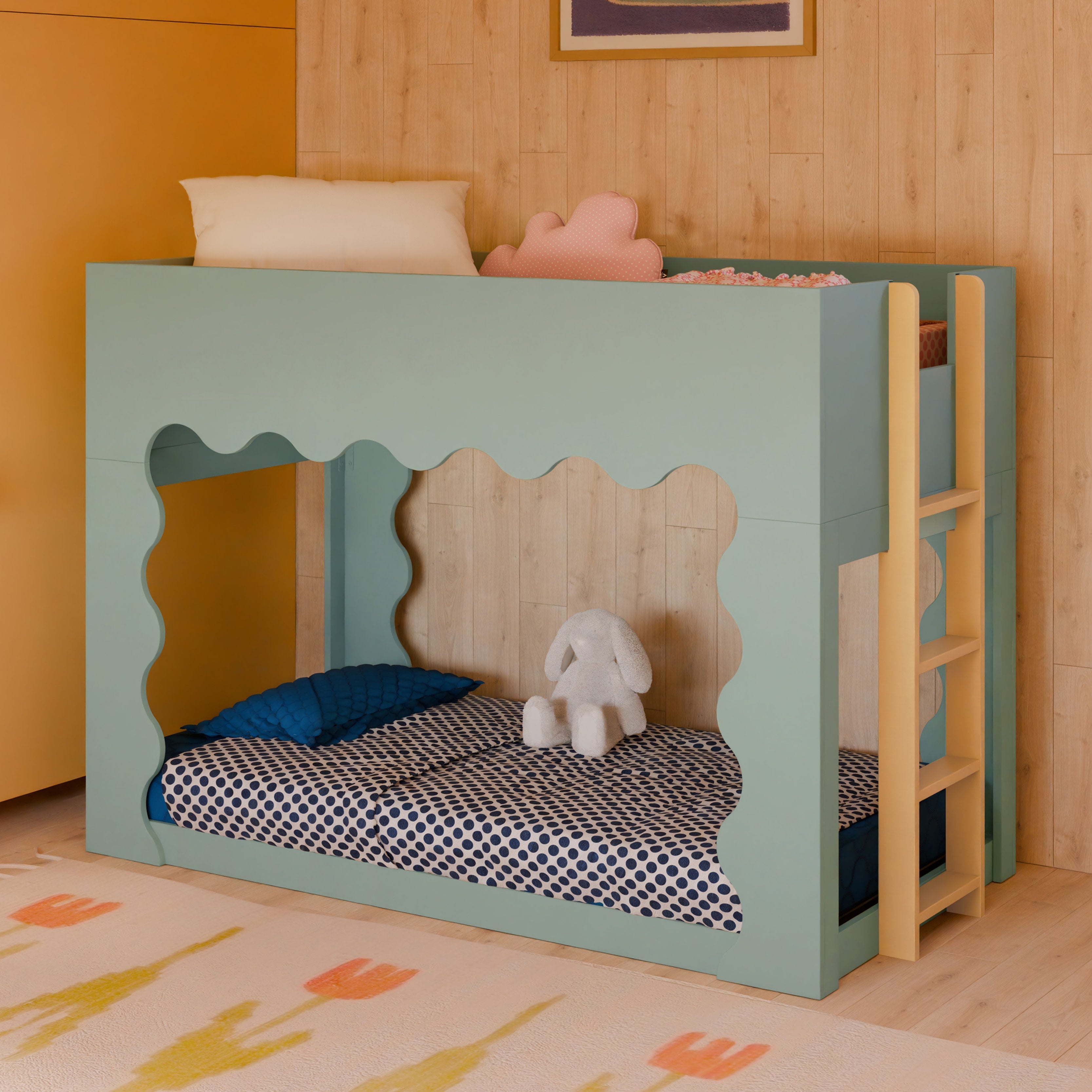 Babyletto Lido Wave Convertible Low-Profile Bunk Bed