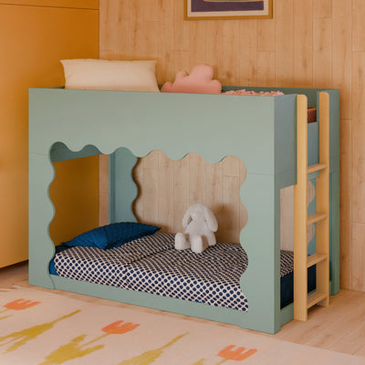 Babyletto Lido Wave Convertible Low-Profile Bunk Bed