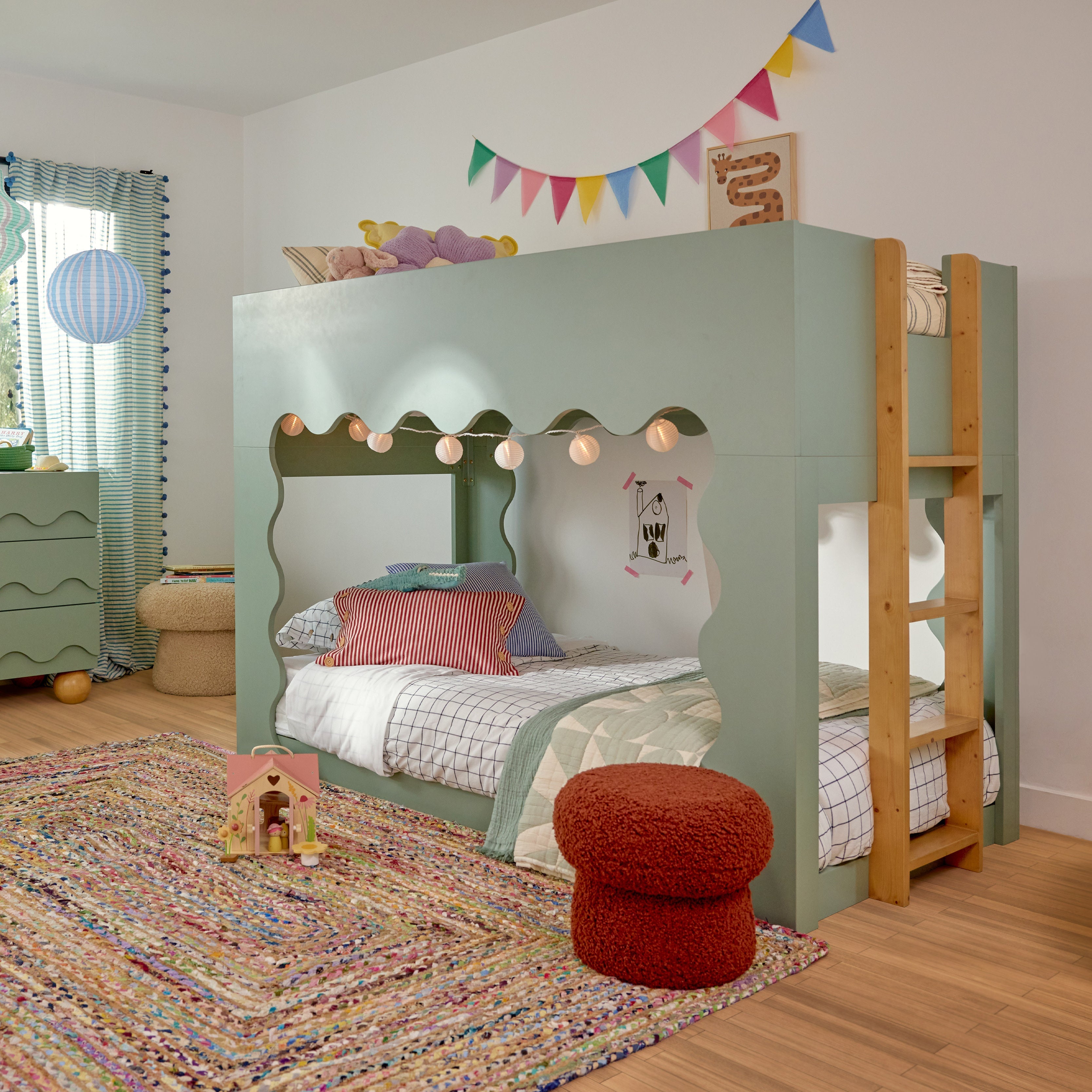 Babyletto Lido Wave Convertible Low-Profile Bunk Bed