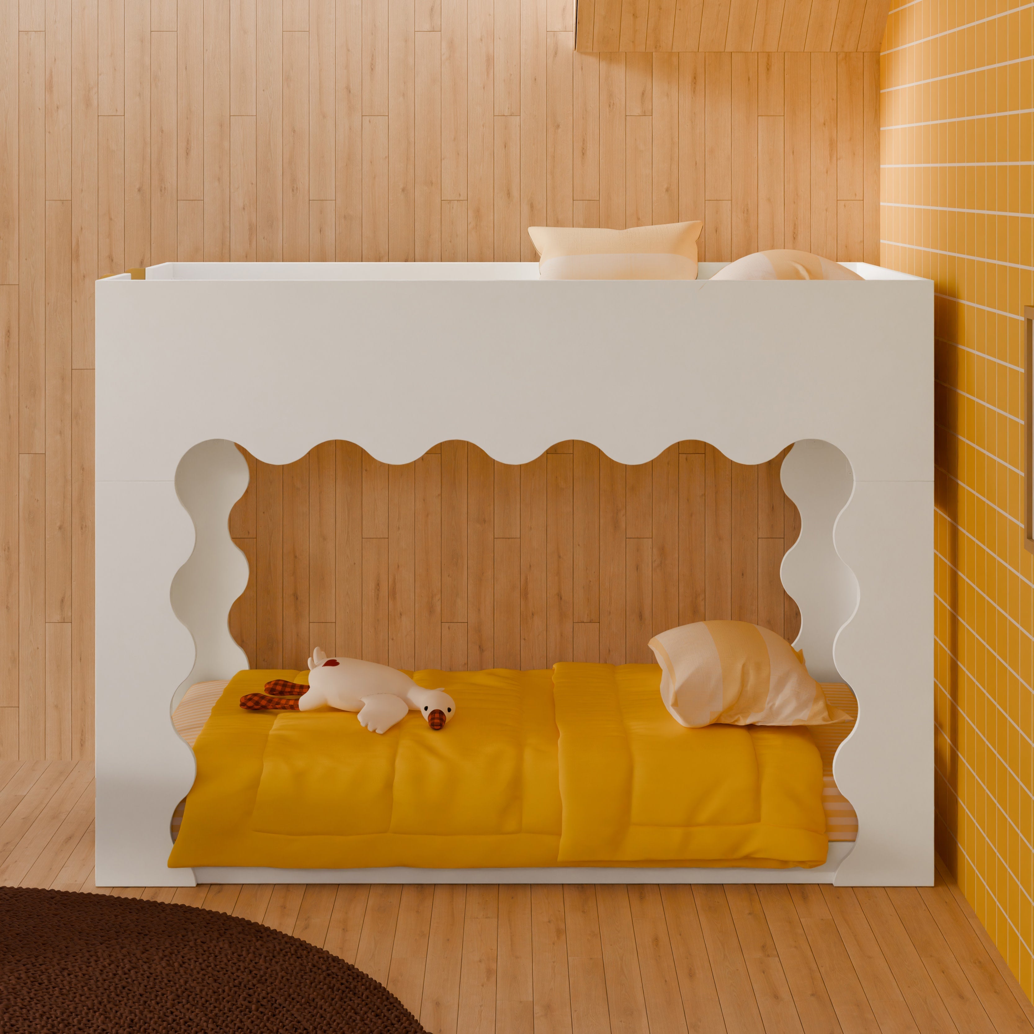 Babyletto Lido Wave Convertible Low-Profile Bunk Bed
