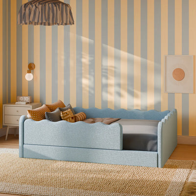 Babyletto Rizo Montessori-Inspired Full Floor Bed with Guardrails