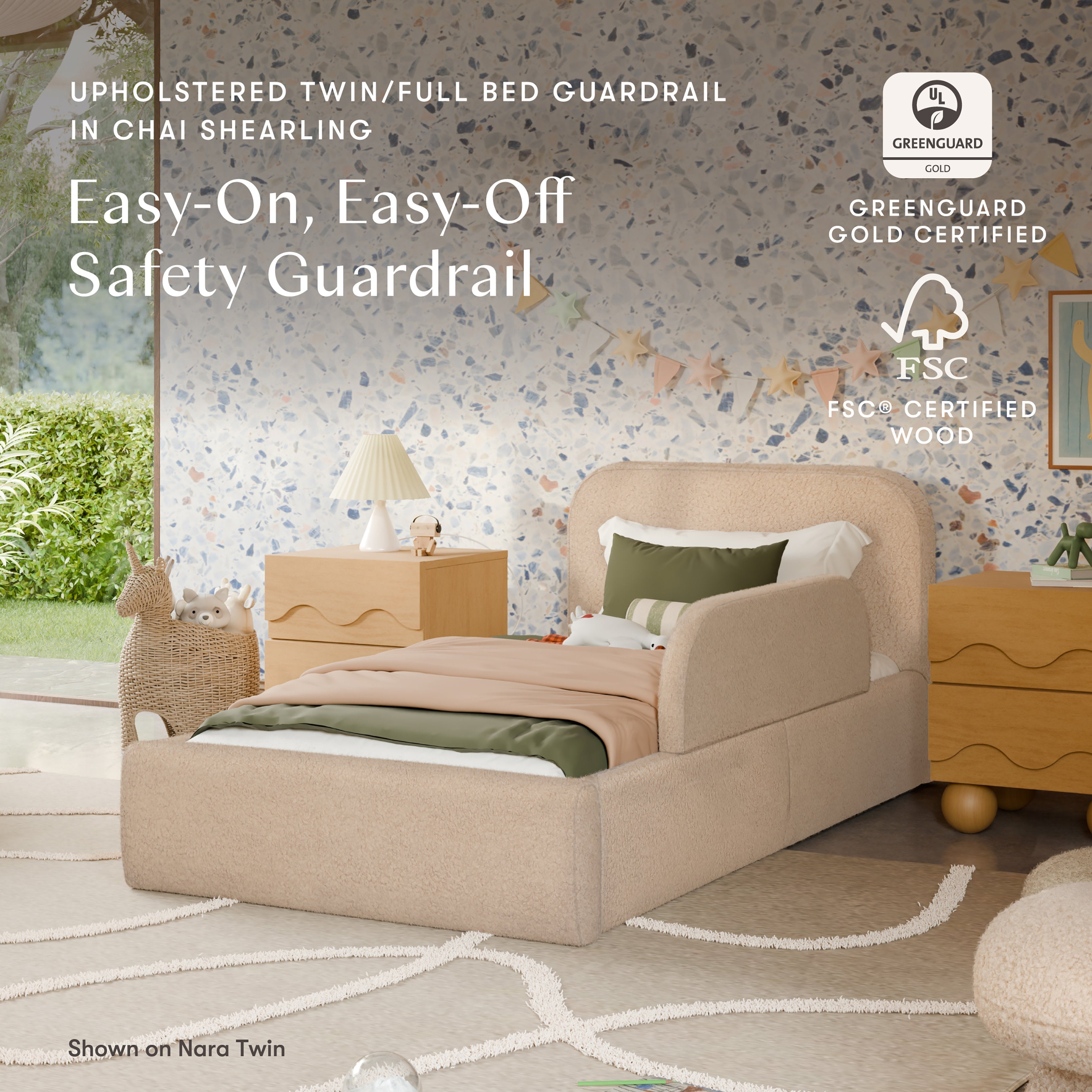 Babyletto Upholstered Twin/Full Bed Guardrail