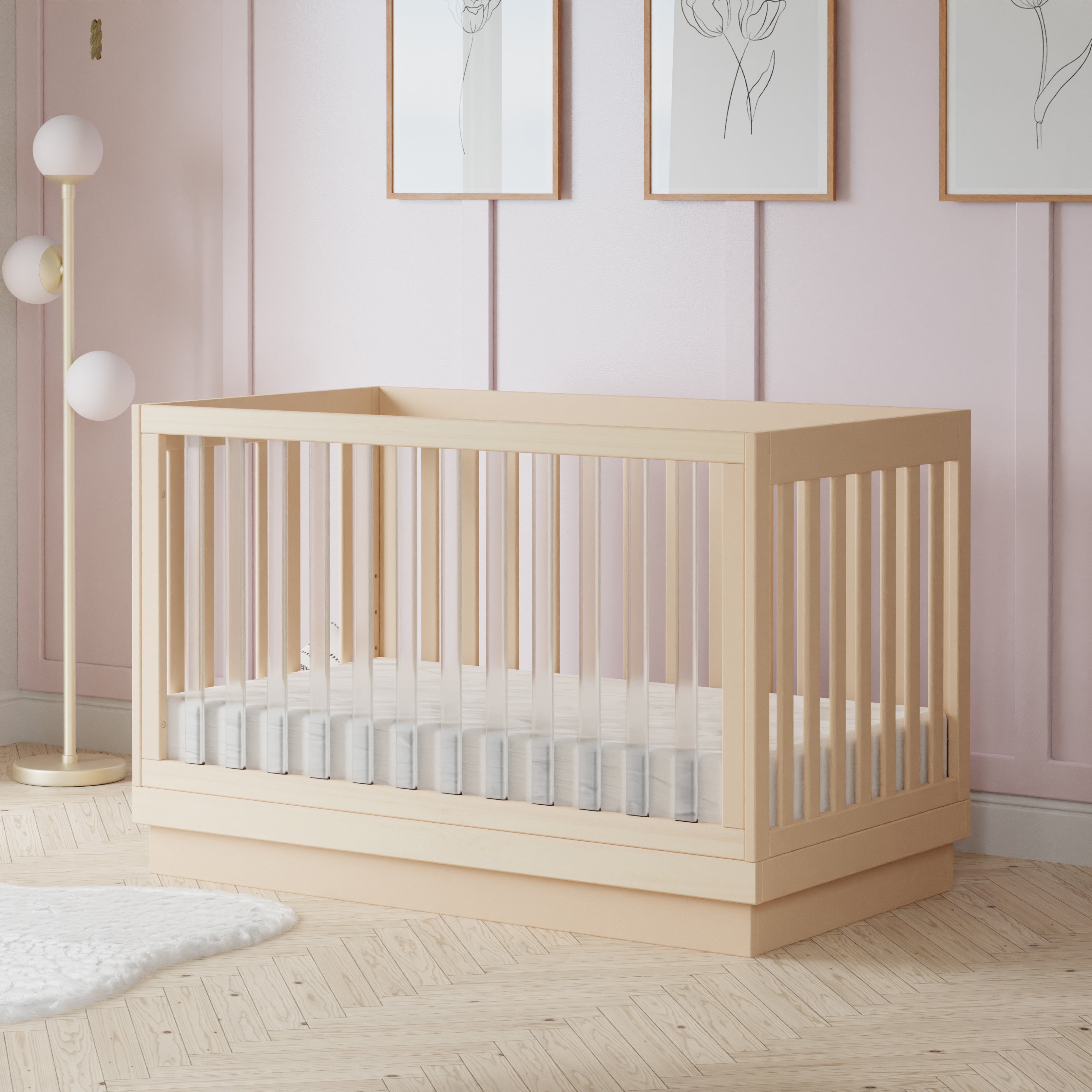 Harlow 3-in-1 Convertible Crib in Washed Natural - Twinkle Twinkle Little One