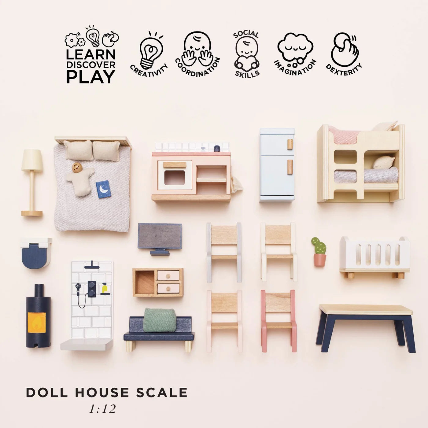 Complete Dolls House Furniture Set