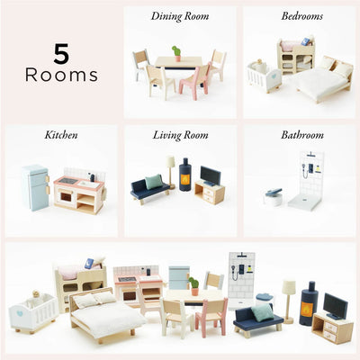 Complete Dolls House Furniture Set