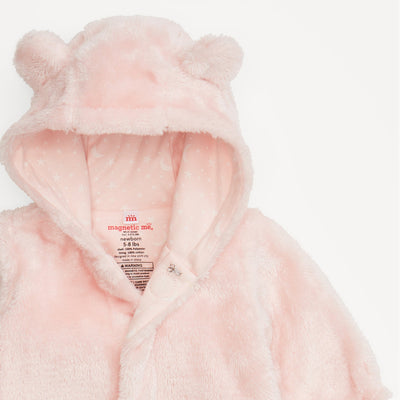 Magnetic Me Pink Blossom Minky Bear Footie