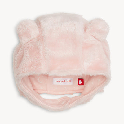Magnetic Me Pink Blossom Minky Bear Hat