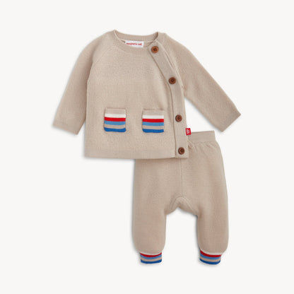 Oatmeal, Red, White, & Blue Wool Magnetic Take Me Home Set - Twinkle Twinkle Little One