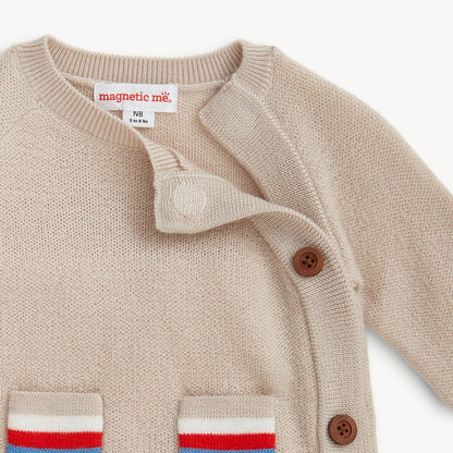 Oatmeal, Red, White, & Blue Wool Magnetic Take Me Home Set - Twinkle Twinkle Little One