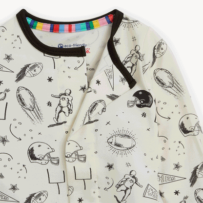 Natural Game Day Modal Magnetic Footie - Twinkle Twinkle Little One