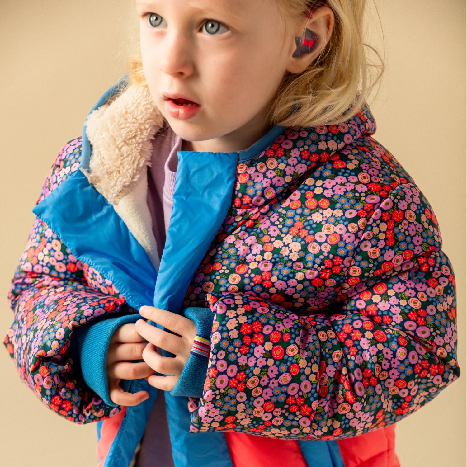 Lily Nylon Magnetic Puffer Parka - Twinkle Twinkle Little One