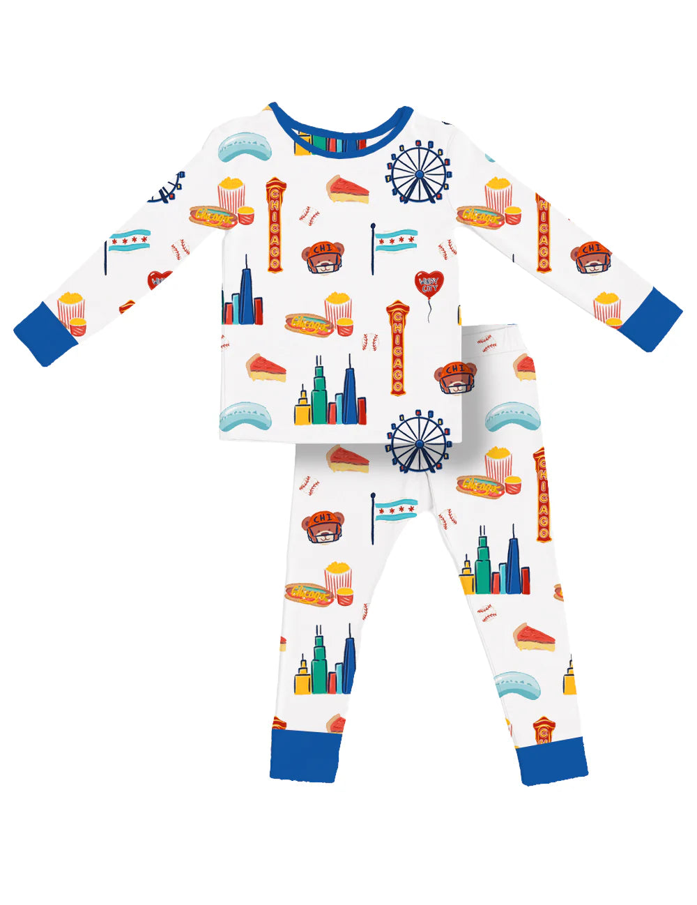 Sweet Home Chicago Kids Pajamas - Blue