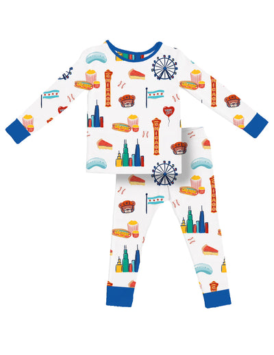Sweet Home Chicago Kids Pajamas - Blue