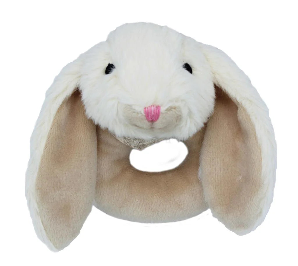 Cream Bunny Plush Rattle