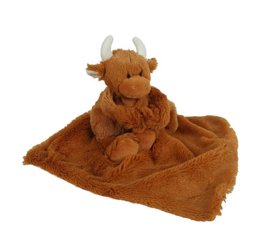 Brown Highland Cow Toy Soother + Gift Box