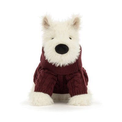 Jellycat Munro Scottie Dog 'Winter Jumper'