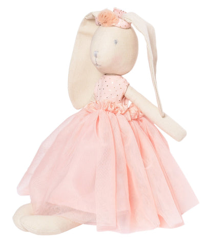 Marcella the Bunny Ballerina in Pink Toile Skirt - Twinkle Twinkle Little One