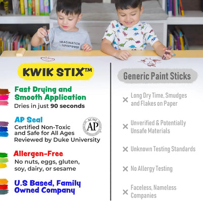 Kwik Stix Paint Sticks, Set of 12 Metalix Colors