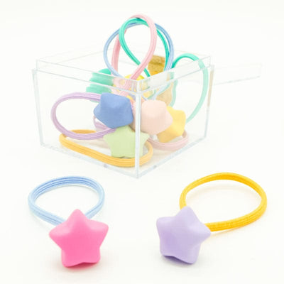 Matte Stars Hair Elastic 10 Piece Box Set - Twinkle Twinkle Little One