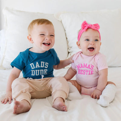Dad's Dude Short Sleeve Bodysuit - Indigo - Twinkle Twinkle Little One