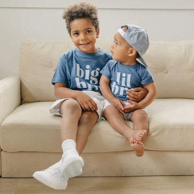 Lil Bro Short Sleeve Bodysuit - Indigo - Twinkle Twinkle Little One