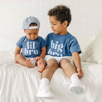 Lil Bro Short Sleeve Bodysuit - Indigo - Twinkle Twinkle Little One