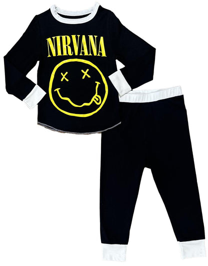 Nirvana Black Smiley Bamboo Thermal Set - Twinkle Twinkle Little One