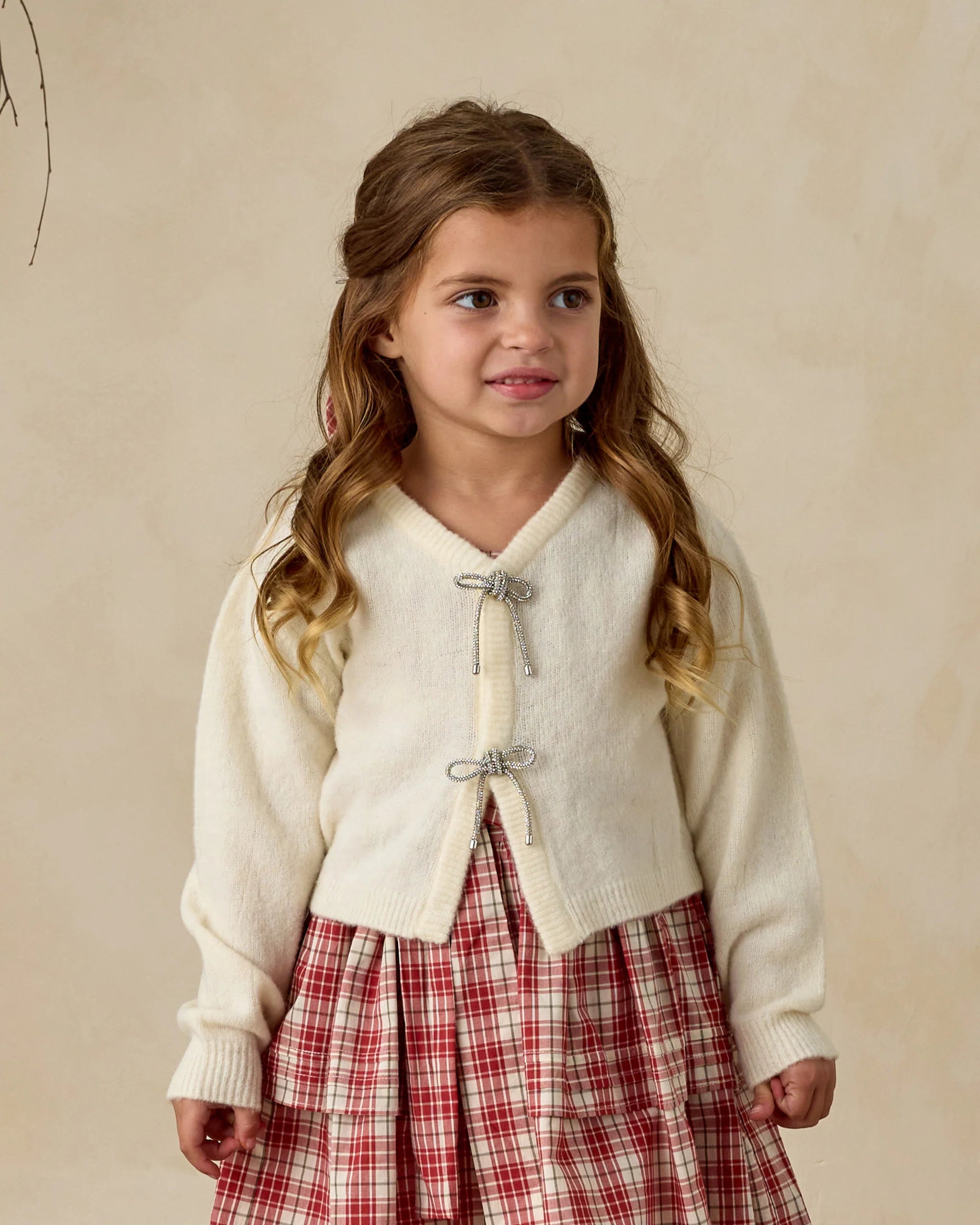 Bow Cardigan || Natural - Twinkle Twinkle Little One