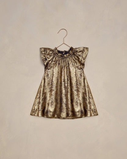Isabella Dress - Gold - Twinkle Twinkle Little One