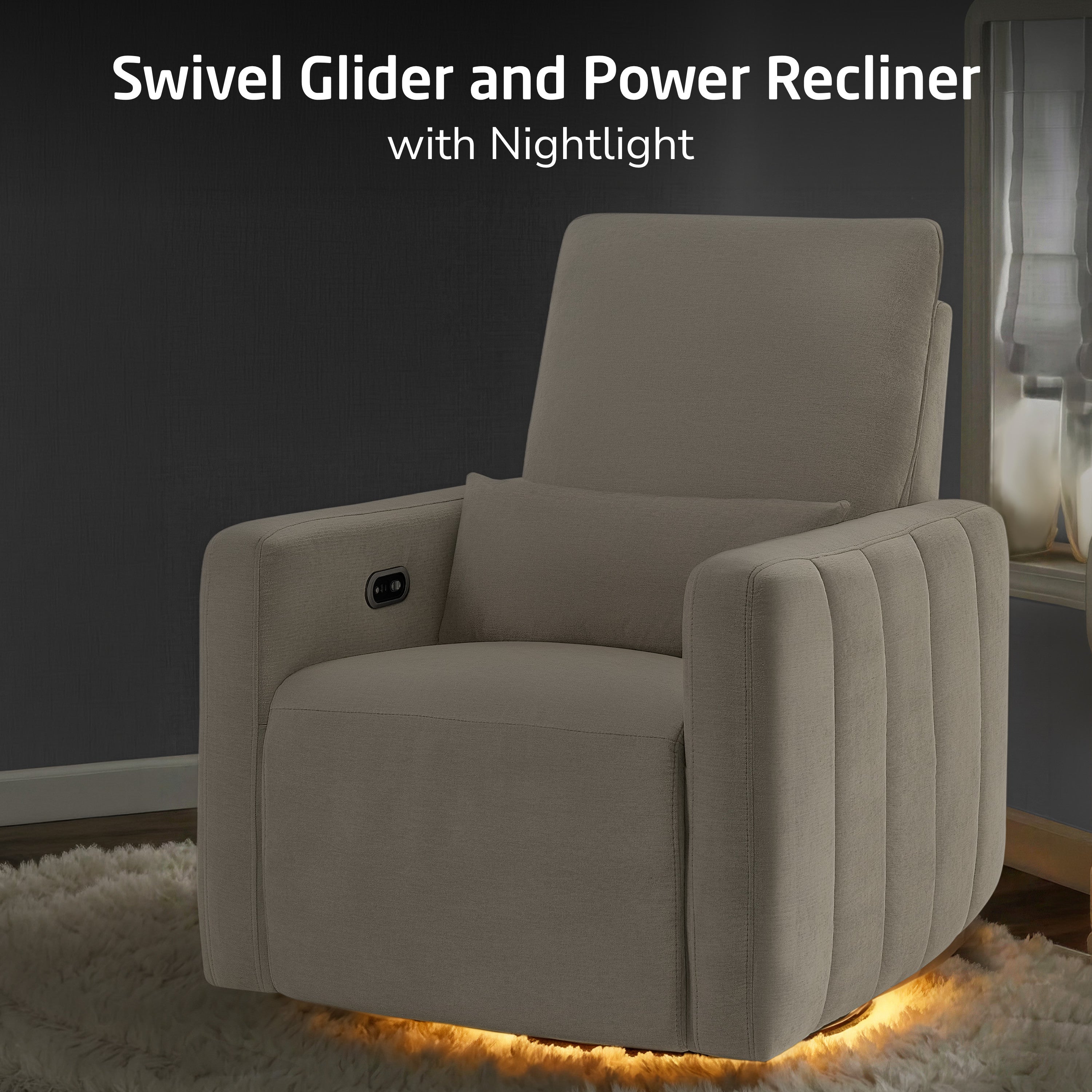Maxi-Cosi Nursery Dorian Swivel Glider & Power Recliner with Nightlight