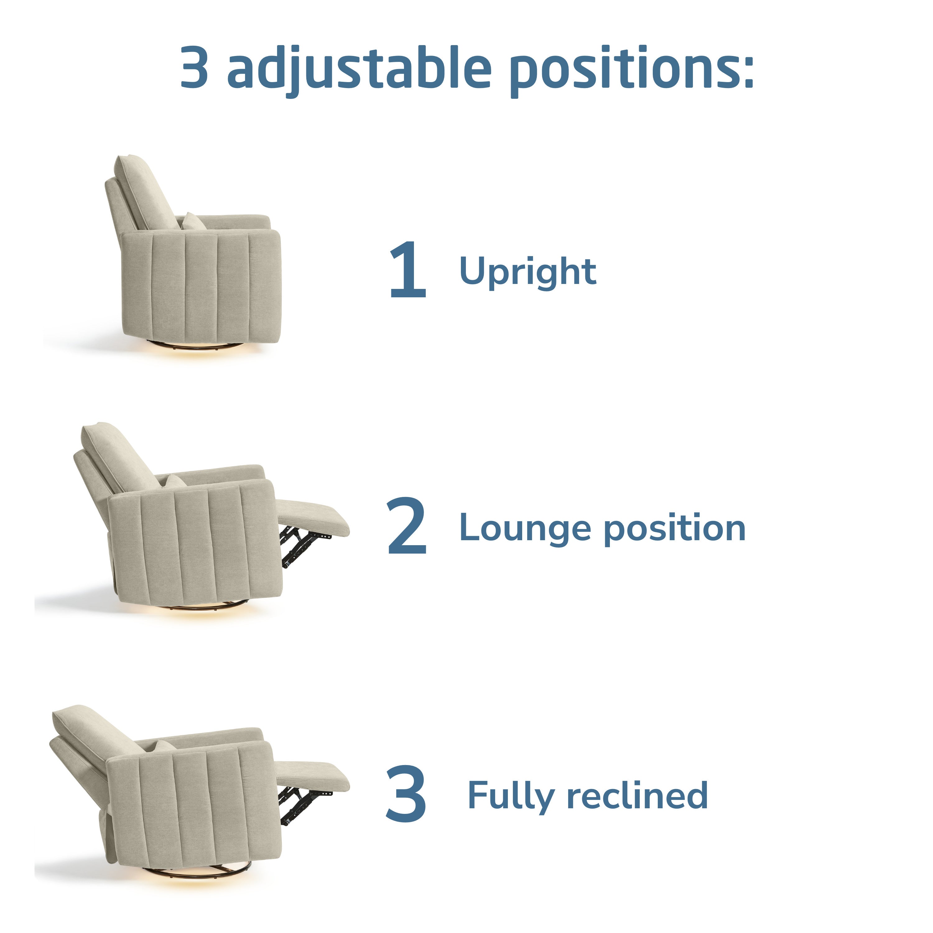 Maxi-Cosi Nursery Dorian Swivel Glider & Power Recliner with Nightlight