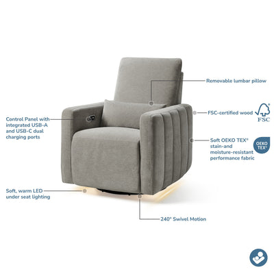 Maxi-Cosi Nursery Dorian Swivel Glider & Power Recliner with Nightlight