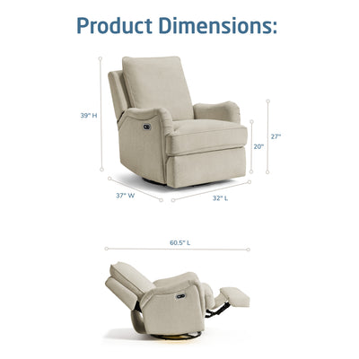 Maxi-Cosi Nursery Lindon Swivel Glider & Power Recliner