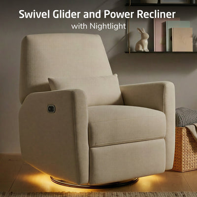 Maxi-Cosi Nursery Ansel Swivel Glider & Power Recliner with Nightlight