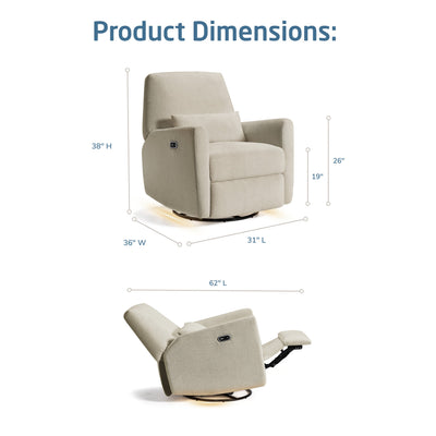 Maxi-Cosi Nursery Ansel Swivel Glider & Power Recliner with Nightlight