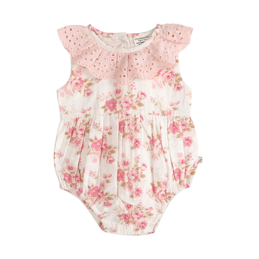 Nova Floral Organic Baby Romper & Headband Set