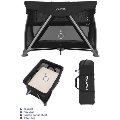 Nuna SENA Aire Playard with Zip-Off Bassinet - Twinkle Twinkle Little One