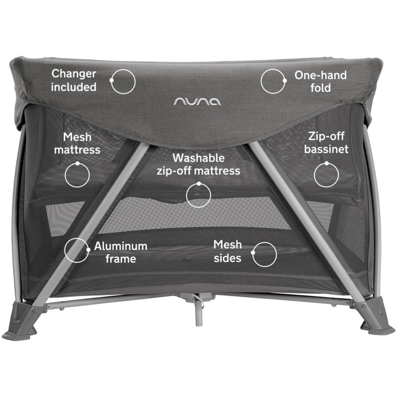 Nuna Sena Aire Playard with Zip-Off Bassinet + Changer - 0