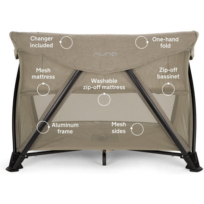 Nuna SENA Aire Playard with Zip-Off Bassinet - Twinkle Twinkle Little One