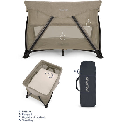 Nuna SENA Aire Playard with Zip-Off Bassinet - Twinkle Twinkle Little One