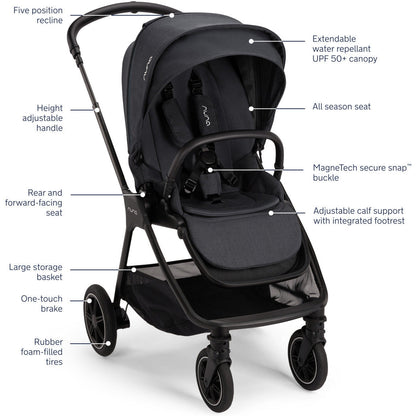 Nuna TRIV Next Stroller + Pipa Urbn Travel System - Twinkle Twinkle Little One