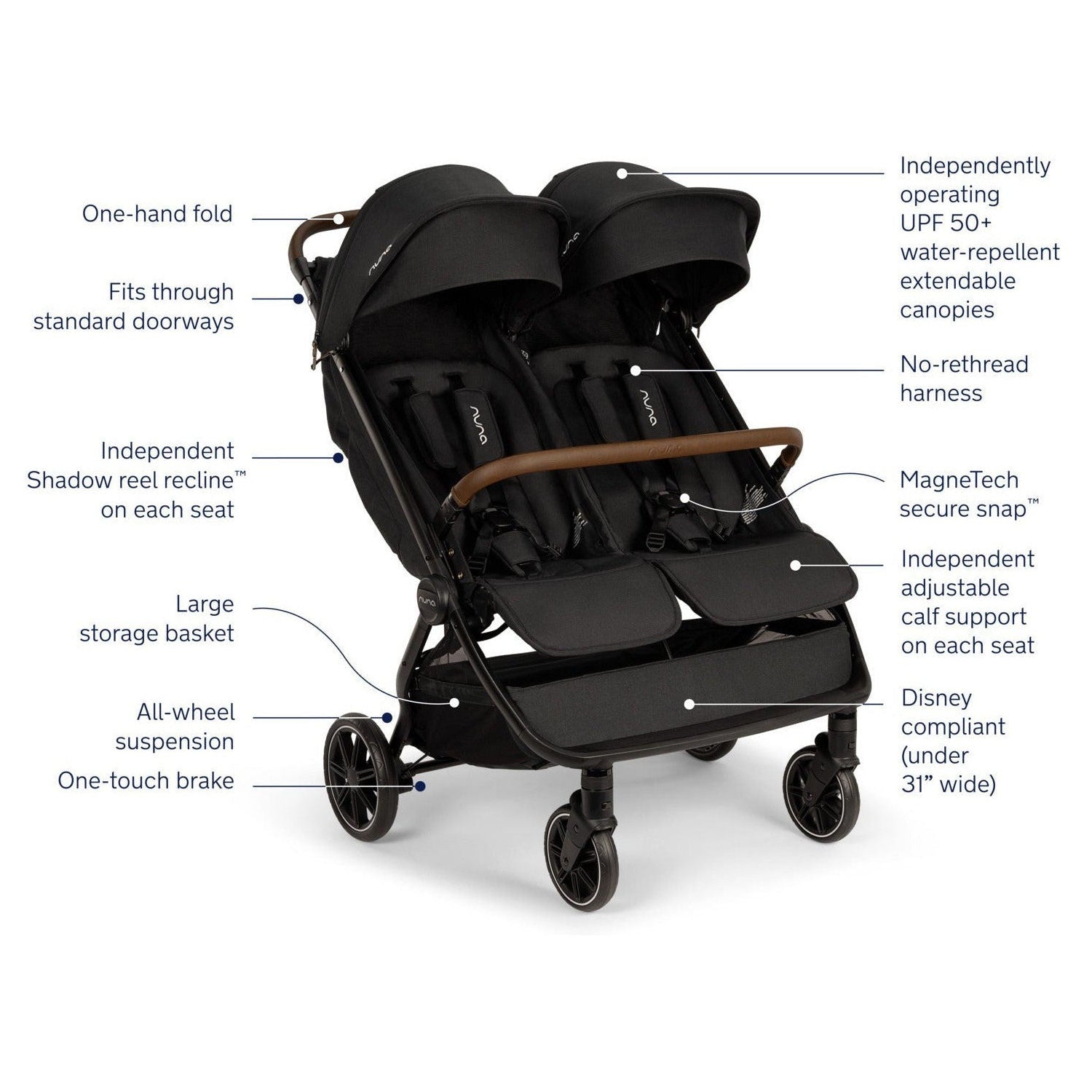 Nuna Trvl Dubl Stroller - 0