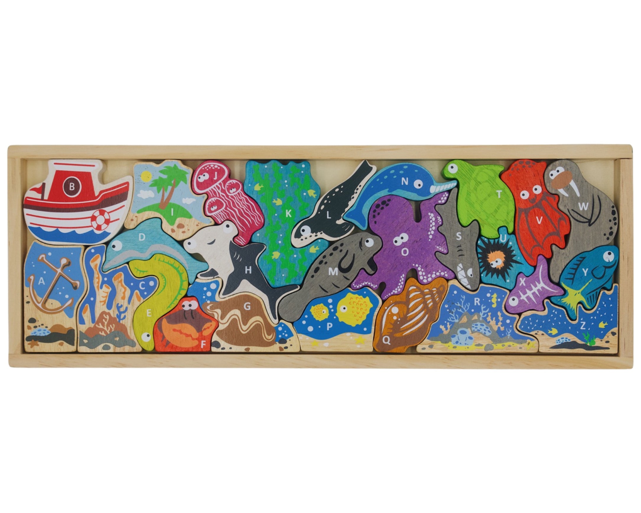 Ocean A To Z Puzzle & Playset